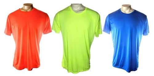 Fandimu Mens 3XL Performance Athletic T-Shirt Bright Orange Yellow Blue 3 shirts - Image 1