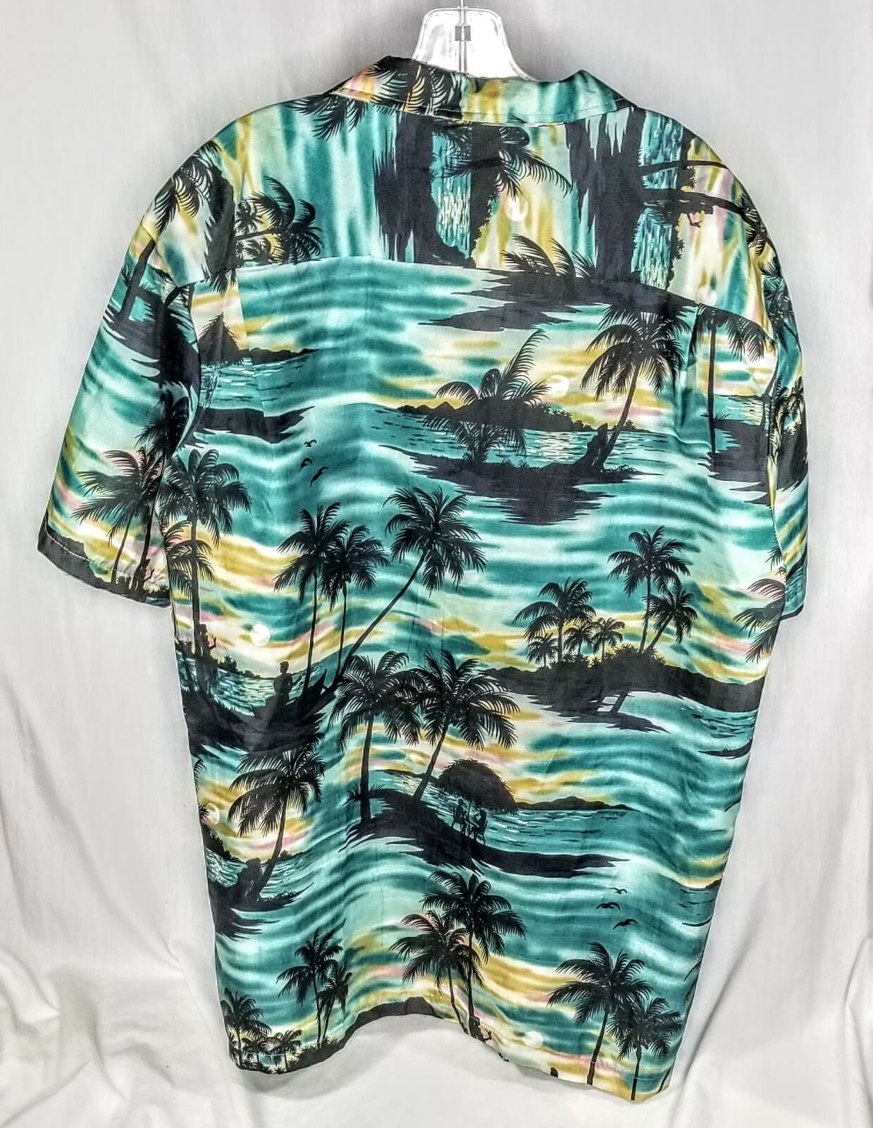 Winnie Fashion Mens 2XL Palms Island Sunset Hawaiian Shirt - Thumbnail 2