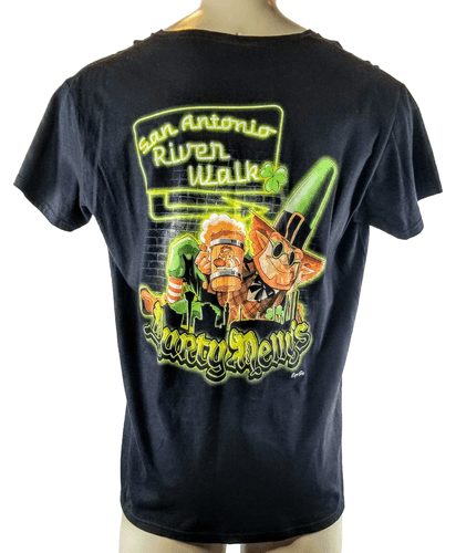St Patricks Day Pub Durty Nellys San Antonio River Walk T-Shirt Black (Size 2XL) - Thumbnail 3