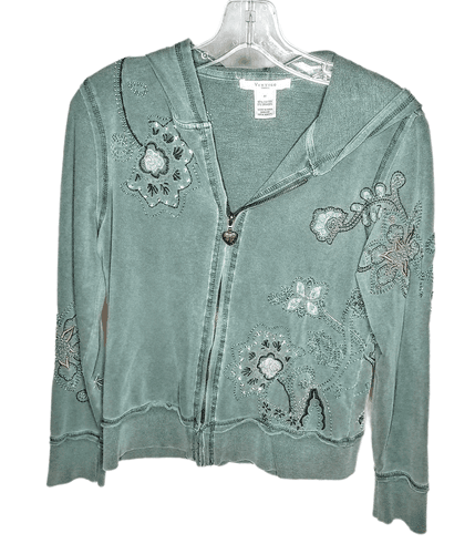 Vertigo Paris Women's Embroidered Zip-Up Hoodie (Size M) - Image 1