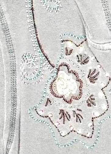 Vertigo Paris Women's Embroidered Zip-Up Hoodie (Size M) - Thumbnail 4
