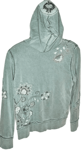 Vertigo Paris Women's Embroidered Zip-Up Hoodie (Size M) - Thumbnail 2