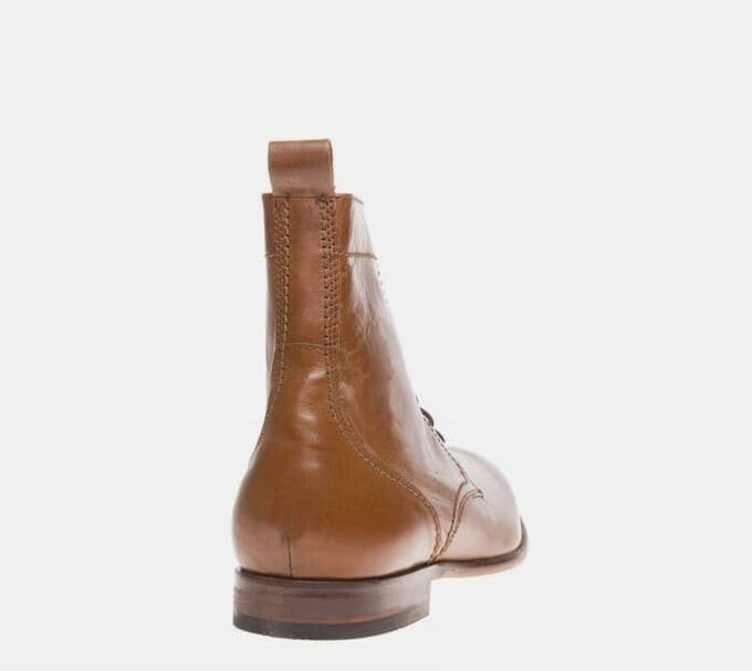 H by Hudson Songsmith Calfskin Mens Lace Ups Brown Leather Ankle Boots NEW - Thumbnail 2
