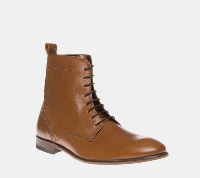 H by Hudson Songsmith Calfskin Mens Lace Ups Brown Leather Ankle Boots NEW - Thumbnail 4