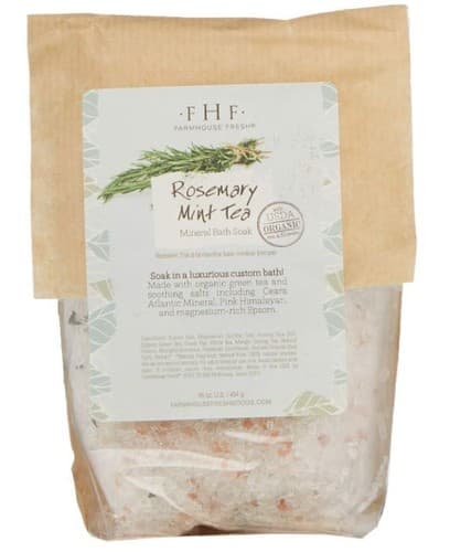 FarmHouse Fresh Rosemary Mint Tea Mineral Bath Soak 16 oz - Image 1