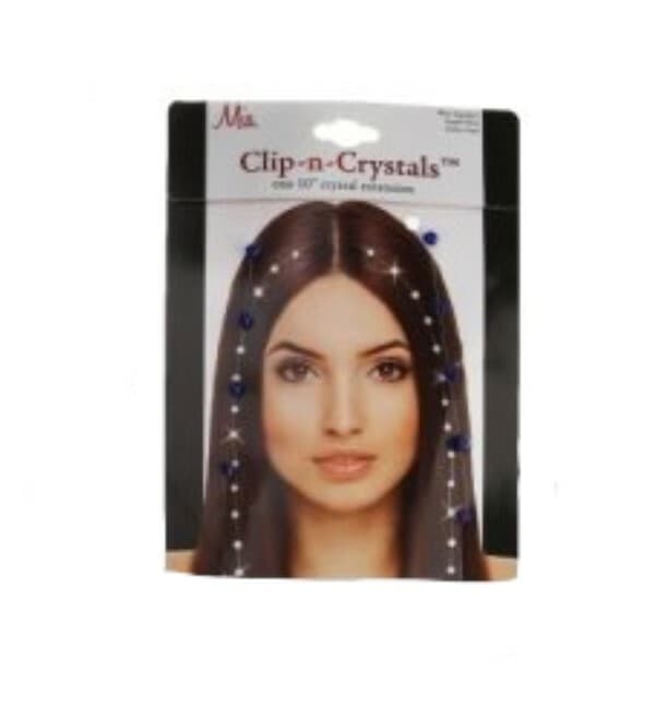 Mia Clip n Crystals Blue Sapphire Sparkly Beautiful Hair Clip - Image 1