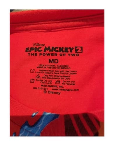 Disney Mickey Mouse Graphic T-Shirt, Size M - Thumbnail 3