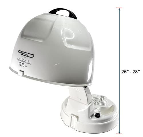 KISS Salon Professional Bonnet Ceramic Portable Hair Dryer, 1875 Watts, White - Thumbnail 4