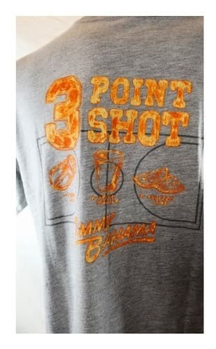 Tommy Bahama 3 Point Shot Gray Graphic T-Shirt Men's Large - Thumbnail 4