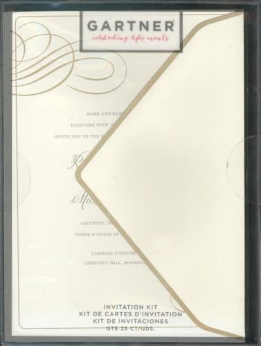 Gartner Celebrating Lives Events Wedding Invitation Kit-Elegant Gold Swirl - Thumbnail 4