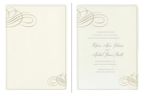 Gartner Celebrating Lives Events Wedding Invitation Kit-Elegant Gold Swirl - Thumbnail 2