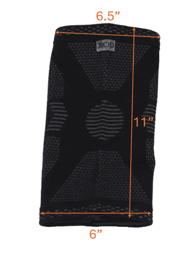 JROD Compression Knee Sleeves (Pair) – Black – Bamboo Fiber Support - Thumbnail 5