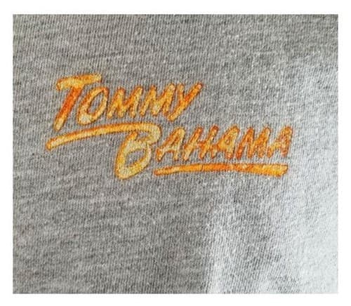 Tommy Bahama 3 Point Shot Gray Graphic T-Shirt Men's Large - Thumbnail 2
