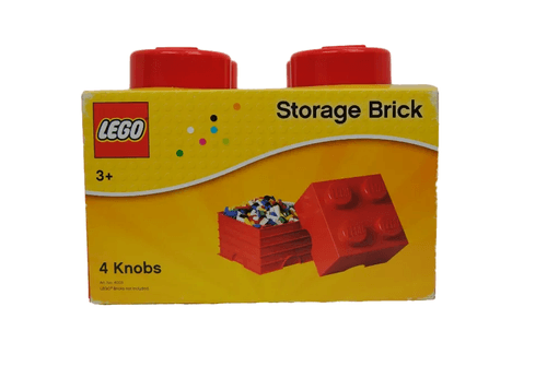 LEGO Storage Brick - Red Plastic Organizer Box - Image 1