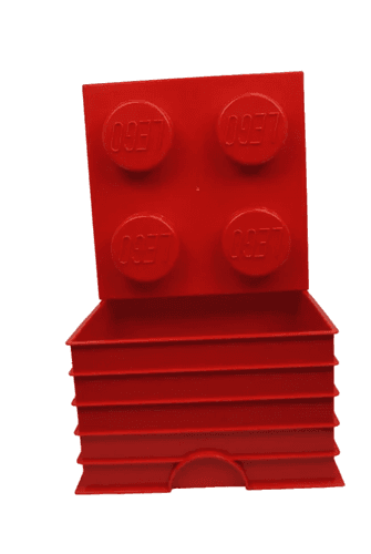 LEGO Storage Brick - Red Plastic Organizer Box - Thumbnail 6