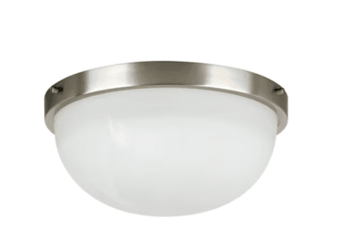 Allen Roth 13.5 inch Brushed Nickel Flush Mount Ceiling Light Pack of 2 NEW - Image 1
