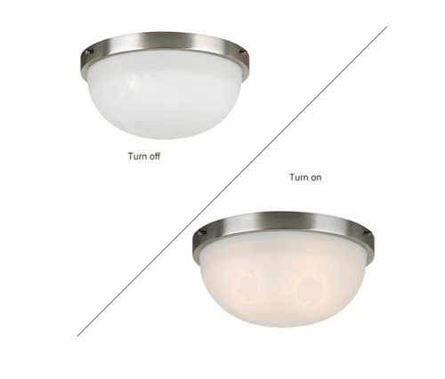 Allen Roth 13.5 inch Brushed Nickel Flush Mount Ceiling Light Pack of 2 NEW - Thumbnail 5
