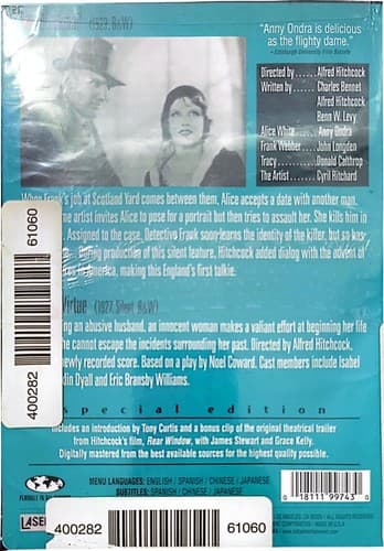Blackmail/Easy Virtue (DVD, 1999) NEW FACTORY SEALED - Thumbnail 2
