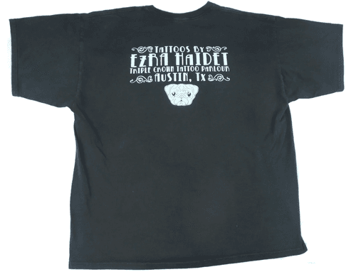 Skull Art by Triple Crown Tattoo Parlour T-Shirt in Black (Size 2XL) - Thumbnail 2