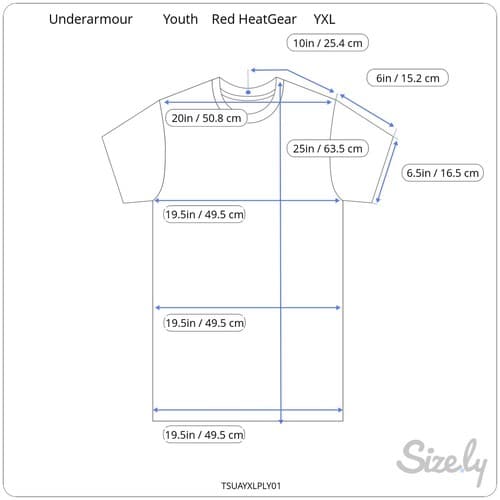 Under Armour Youth XL Red HeatGear Compression Short Sleeve Shirt - Thumbnail 4