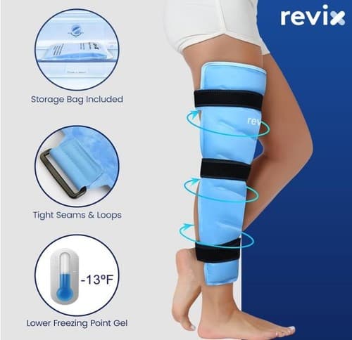 REVIX Gel Cold Pack for Thigh and Shin REX195 Pain Relief New and Reusable - Thumbnail 3