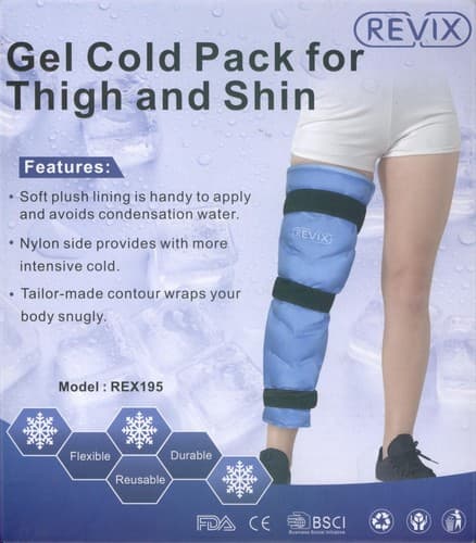 REVIX Gel Cold Pack for Thigh and Shin REX195 Pain Relief New and Reusable - Image 1