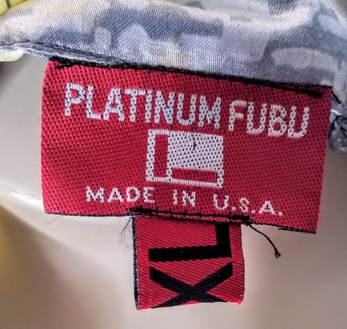 Platinum FUBU Shirt – Urban Graphic Streetwear Style (Size XL) - Thumbnail 3