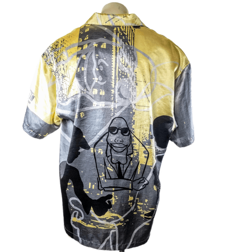 Platinum FUBU Shirt – Urban Graphic Streetwear Style (Size XL) - Thumbnail 2