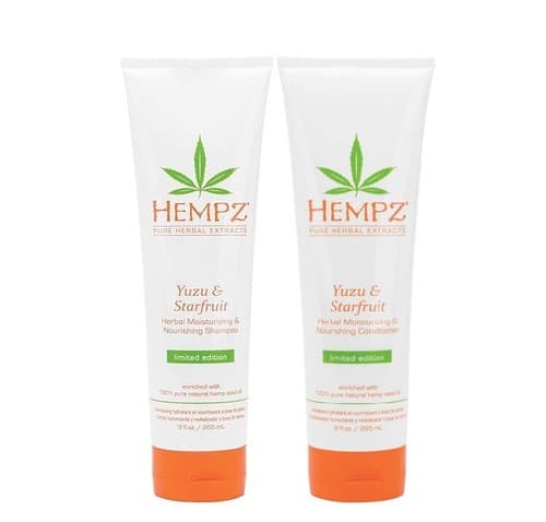 Hempz Pure Herbal Extracts Yuzu Starfruit Moisturizing Shampoo & Condition Set - Image 1