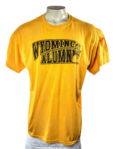 Vintage Jerzees Wyoming Alumni T-Shirt – Gold – Size XL - Image 1
