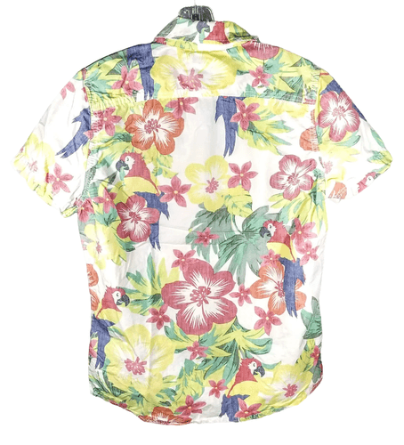 Hollister Tropical Floral Shirt – Parrot & Hibiscus Print (Size: M) - Thumbnail 2
