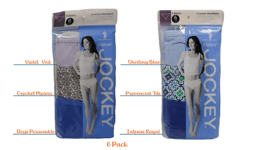 Jockey Elance Womens Underwear Covered Waistband 100% Cotton Variety Packs - Thumbnail 2