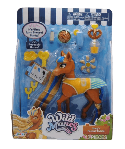 Wild Manes Zoey's Pretzel Twists Horse Pony 13pc Poseable Horse Toy - Image 1