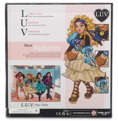 Autumn LUV Fashion Doll – 10" Trendy Bohemian Style Doll - Thumbnail 3