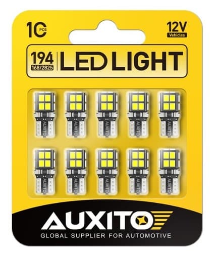 AUXITO 194 LED Bulbs 6000K White 168 2825 (2 packs) - Image 1