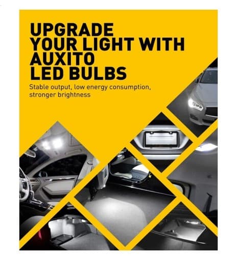 AUXITO 194 LED Bulbs 6000K White 168 2825 (2 packs) - Thumbnail 8