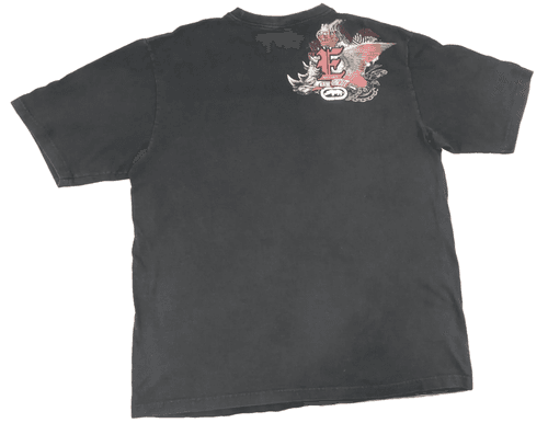 Ecko Unlimited Raw Uncut Skull Graphic T-Shirt Black Mens Streetwear (Size 3XL) - Thumbnail 3