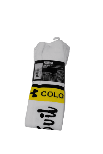 ​Under Armour HeatGear Socks White Crew Colo-Colo Movil Style M 6 Pairs OTC - Thumbnail 2