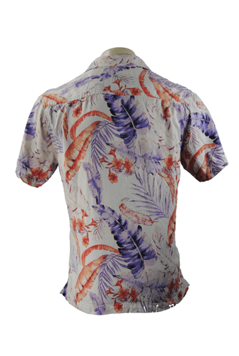 Tommy Bahama Mens Med Silk Hawaiian Shirt Floral Tropical Camp Button Up Aloha - Thumbnail 3