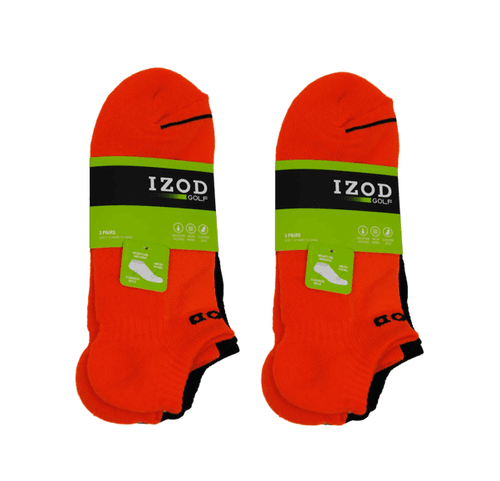 IZOD Golf No Show Socks – 3 Pair Pack – Moisture Wicking Athletic Socks (2 sets) - Image 1