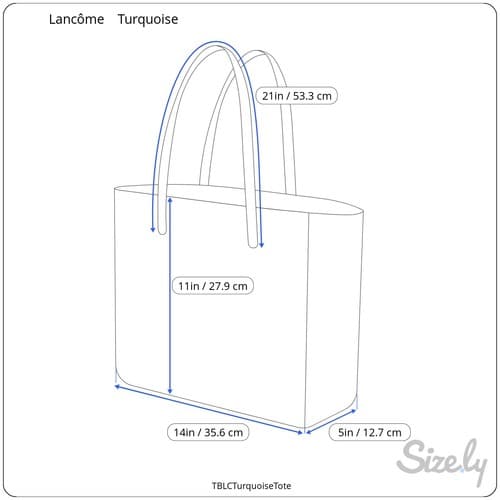 Lancôme Tote Bag Turquoise with White Bow Accent (NWT) - Thumbnail 5