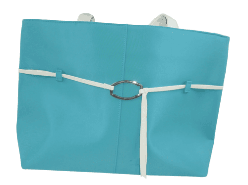 Lancôme Tote Bag Turquoise with White Bow Accent (NWT) - Image 1