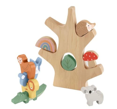 Fisher-Price Wooden Balance Tree Stacking Activity Toy - Thumbnail 6