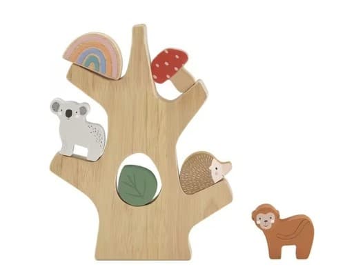 Fisher-Price Wooden Balance Tree Stacking Activity Toy - Thumbnail 4
