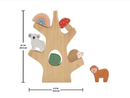 Fisher-Price Wooden Balance Tree Stacking Activity Toy - Thumbnail 3