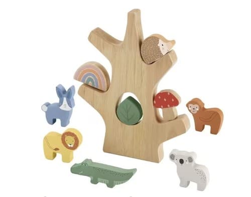 Fisher-Price Wooden Balance Tree Stacking Activity Toy - Thumbnail 5