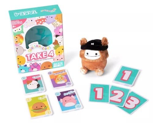 Squishmallows Take 4 Game Card Game Benny The Bigfoot Plush Collectible - Thumbnail 3