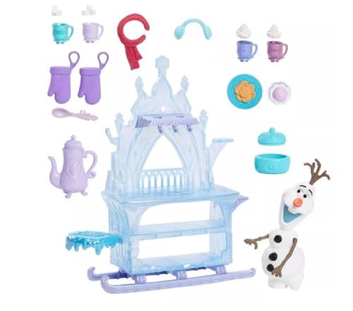 Disney Frozen Olaf Doll & Accessories, Treat Sled Playset with Cart, Food & More - Thumbnail 2