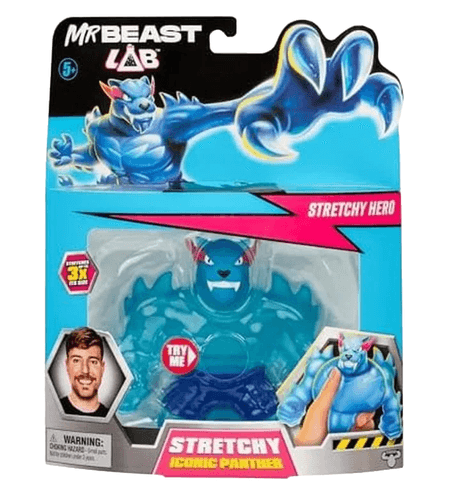 ​MrBeast Lab SQUISHY Stretchy Hero – Iconic Panther 5.5-Inch Figure - Thumbnail 2