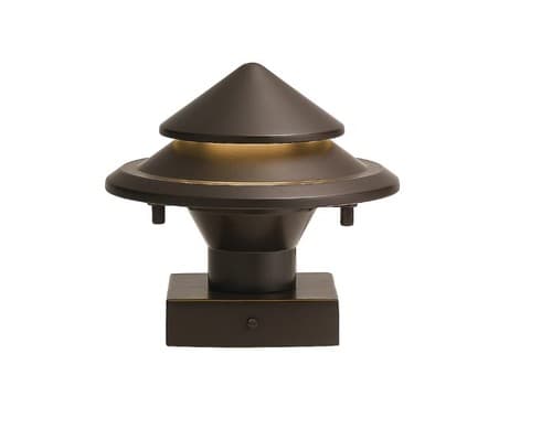 Kichler Hardwired Olde Bronze LED Outdoor Post cap light 12 V Deck Light 0884507 - Image 1